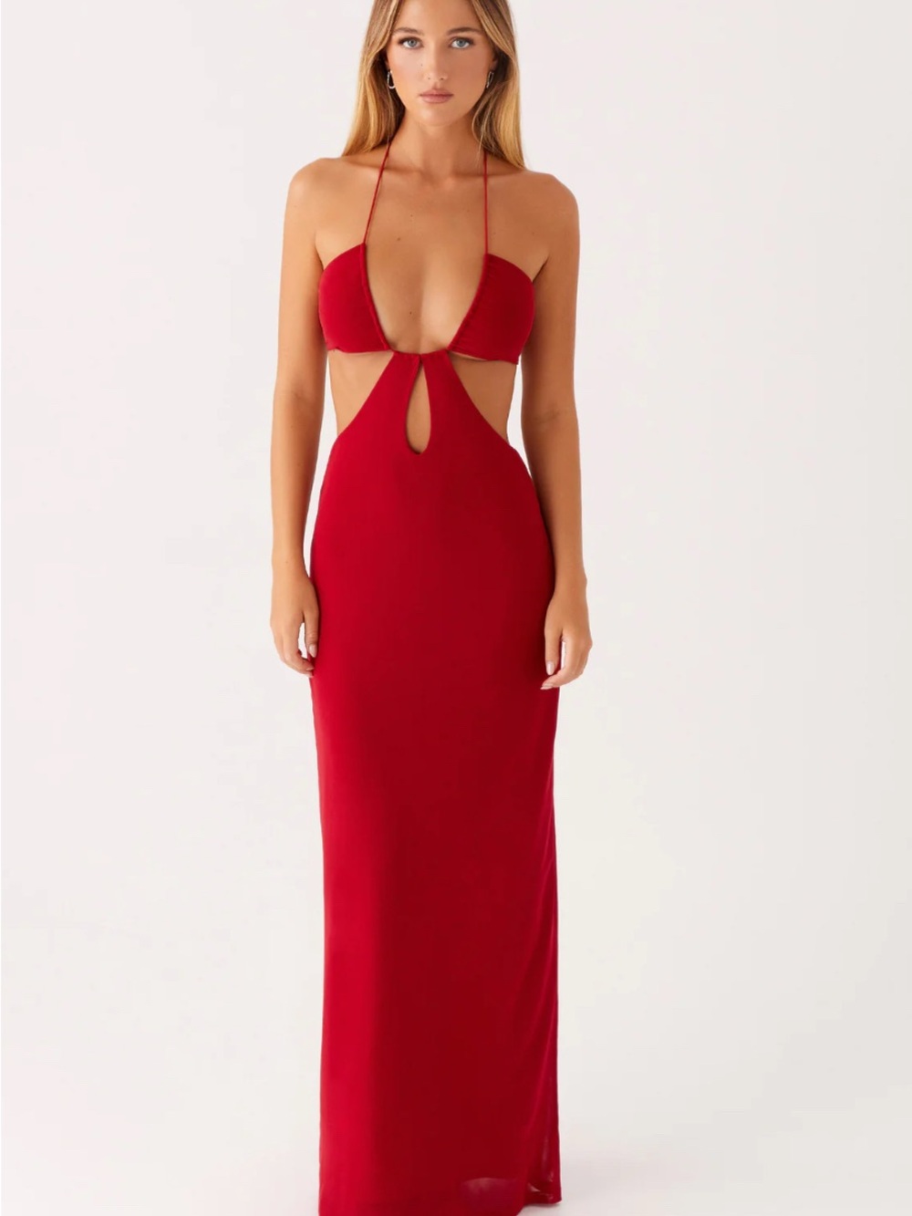 Peppermayo Hallie red maxi dress